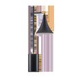 Bibliophile Table Lamp with shade angled downward showing light casting