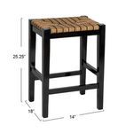 Product Image 3 for Haven Mahogany Wood Stool from Creative Co-Op