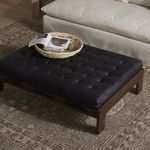 Product Image 14 for Halston Heirloom Black Top Grain Leather Cocktail Ottoman from Four Hands