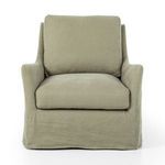 Product Image 3 for Monette Green Linen Slipcover Swivel Chair - Brussels Khaki from Four Hands