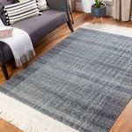 Product Image 3 for Reliance Hand-Woven Wool Charcoal / Cream Rug - 2' x 3' from Surya