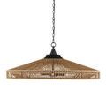 Product Image 7 for Maldives Black and Khaki Iron & Rattan Chandelier from Currey & Company