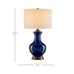 Product Image 9 for Lilou Blue Porcelain Table Lamp from Currey & Company