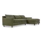 Hutton sectional shown from left angled side highlighting sofa and chaise