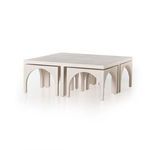Product Image 6 for Amara Coffee Tbl W/Nesting Arch Stls Wht from Four Hands