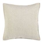 square natural cotton linen blend sham with soft texture and crisp mitered corners