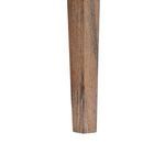 Close-up of the lower part of one tapered wooden leg showing natural wood grain texture