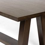 Side perspective of Silverton Dining Table showing leg profile and tabletop edge