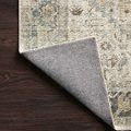 Back corner of Skye Natural Sand Rug flipped to show woven backing and edge stitching