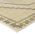 Product Image 2 for Paphos Hand-Knotted Medallion Green / Gray Rug 18" x 18" from Jaipur 
