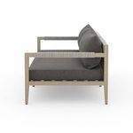 Sherwood sofa side profile with close-up on rope detail and thick seat cushion