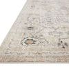 Low angled edge view displaying rug's texture and pattern depth