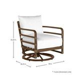Product Image 4 for Malibu Burlap/Oak Swivel Rocker from Summer Classics