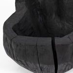 Top view inside smaller bowl emphasizing carved interior and natural splits