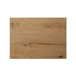 Top-down view of nightstand surface showing solid oak construction and knots