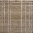 Wade Brown Stone Rug with abstract linear grid pattern in earth tones and distressed texture, polyester with fringed edges