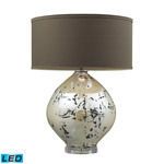 Product Image 1 for Limerick Ceramic Table Lamp In Turrit Gloss Beige With Brown Linen Shade from Elk Home