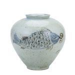 Product Image 4 for Blue & White Porcelain Silla Koi Fish Jar from Legend of Asia