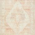 Luca Dusty Pink machine woven rug with faded vintage medallion and muted dusty pink and cream tones