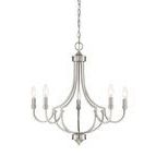 Product Image 1 for Auburn Satin Nickel 5 Light Chandelier from Savoy House 