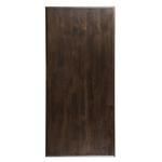 Top-down view of rectangular tabletop showing solid mango wood grain pattern