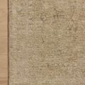 Partial overhead view of Willa Wheat rug on light wood floor highlighting yarn tone variations
