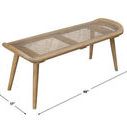 Product Image 2 for Arne Woven Rattan Bench from Uttermost