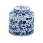 Product Image 5 for Blue & White Fish Cylinder Tea Jar from Legend of Asia