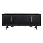Product Image 3 for Sicily 4 Door Black Sideboard from Moe's