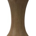Detailed view of tapered pedestal column with distinct visible oak grain texture.