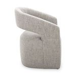 Side profile of Barrow chair showing continuous loop between backrest and armrest