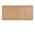Front view of Margot Natural Oak Credenza showing full face with wood grain and door layout