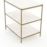Product Image 16 for Felix Ivory Marble Brass Nightstand from Four Hands