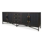 Mako Sideboard angled view showing side panel and metal cross base detail