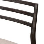 Close-up of smoked oak wood texture and finish on chair ladderback