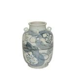 Product Image 3 for Blue & White Four Loop Handle Jar Twisted Flower Motif from Legend of Asia