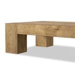 Close-up on corner showing dovetail joinery and rustic oak veneer details