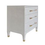 Product Image 3 for Amber Three Drawer Side Table from Worlds Away