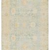 Lovato Floral Blue/Green Rug with vintage Persian-inspired floral pattern in light blue, pastel green, and cream tones wit...