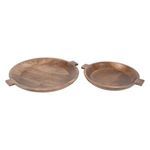 Wooden bowls side by side with clear view of bowl depth and polished wood surface texture