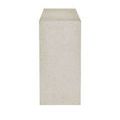 Narrow side profile focusing on clean terrazzo finish and solid concrete material