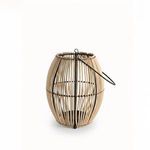 Product Image 2 for Natural Lantern Iron & Bamboo Dia 8.25" from BIDKHome