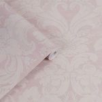 Product Image 1 for Laura Ashley Martigues Sugared Violet Textured Floral Damask Wallpaper from Graham & Brown