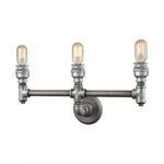 Product Image 1 for Cast Iron Pipe 3 Light Vanity In Weathered Zinc from Elk Lighting
