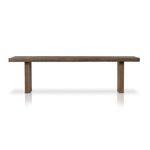 Back side view showing straight tabletop edge and solid vertical leg panels
