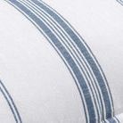 Close-up of linen texture with blue chambray stripes on the Brooke Blue Stripe Linen Cashmere Sham