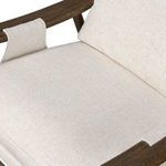 Top close-up of seat cushion surface texture and fabric sling connection