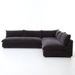 Flat charcoal fabric close-up with smooth, soft appearance and even color tone