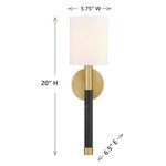 Product Image 1 for Conrad 1-Light Wall Sconce in Warm Brass from Savoy House 
