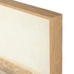 Close-up of smooth light wood frame edge with subtle grain detail on Sea Basin painting